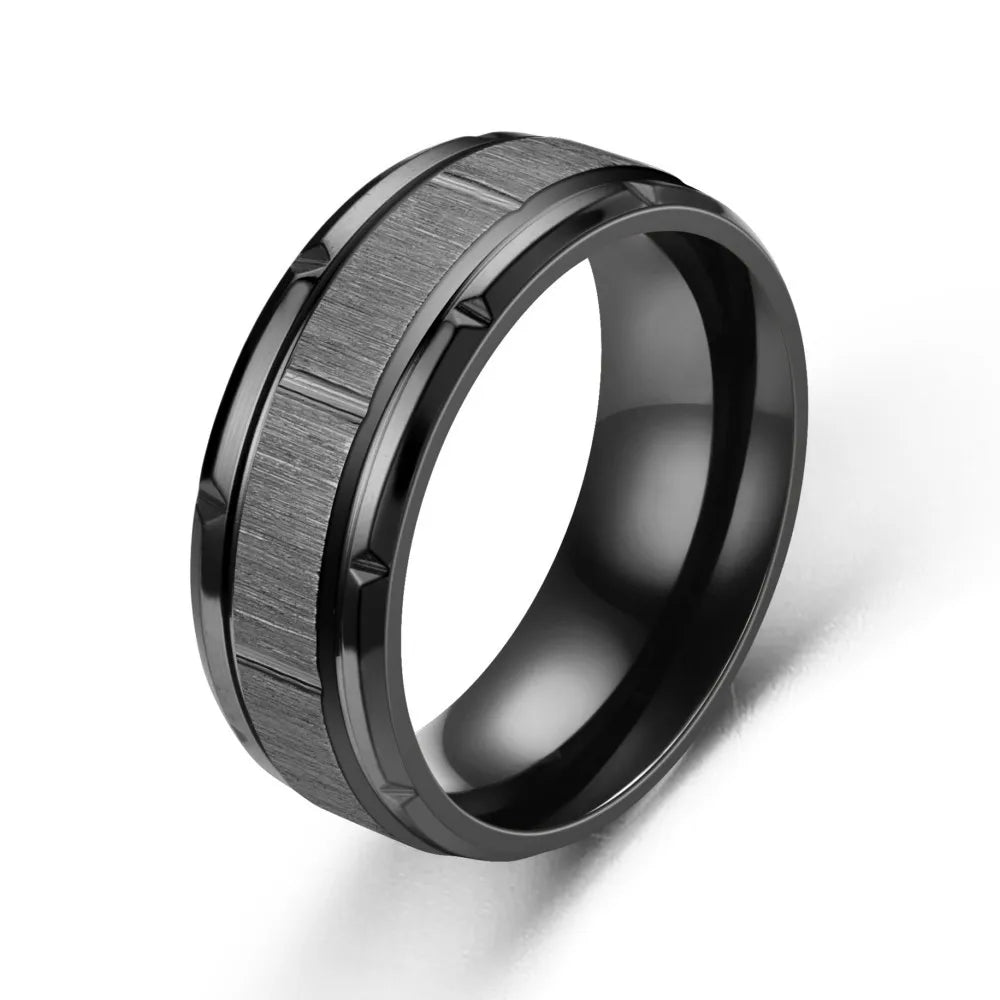 6 Colors Classic 8mm Tungsten Mens Ring Surface Brushed Stainless Steel Ring for Women Wedding Band Couples Jewelry Accessories