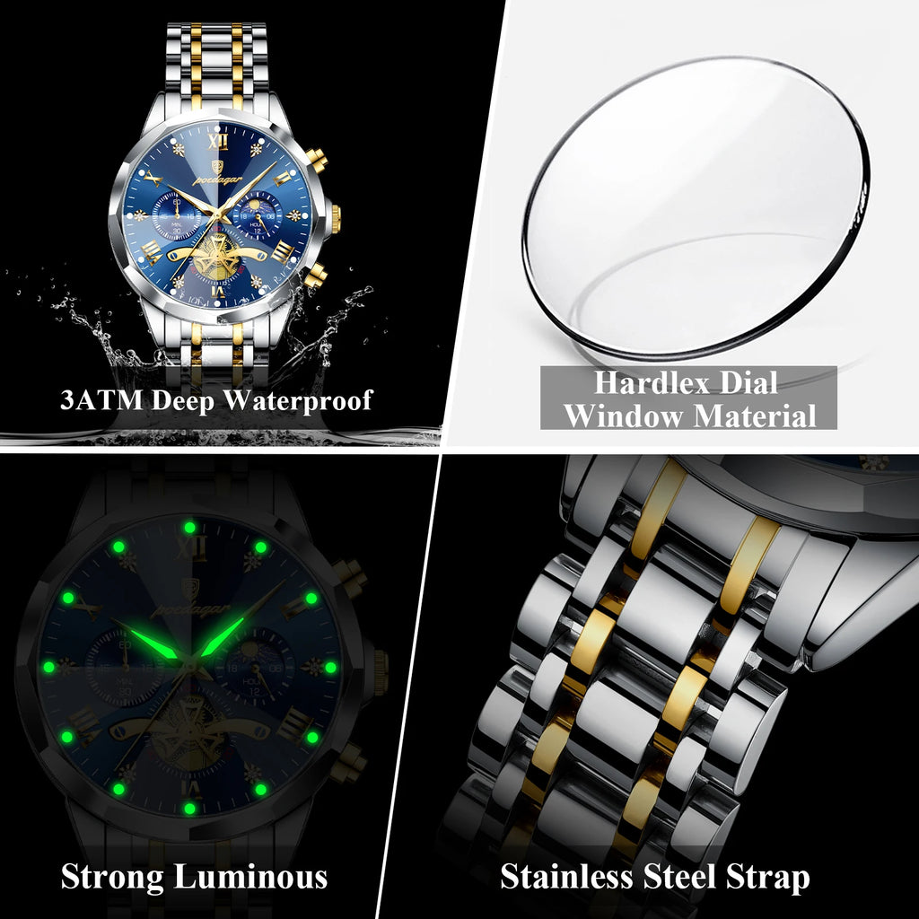 Luxury waterproof watch for men
